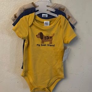 3 piece puppy onsie set